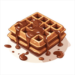 Delicious waffle illustration