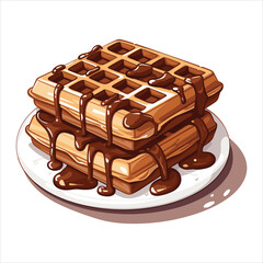 Delicious waffle illustration