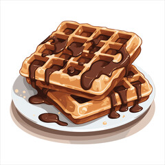 Delicious waffle illustration