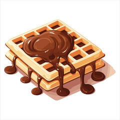 Delicious waffle illustration