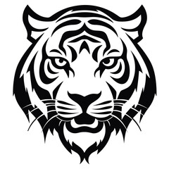 Vector Logo Illustration of Tiger Head. SVG