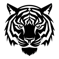 Vector Logo Illustration of Tiger Head. SVG