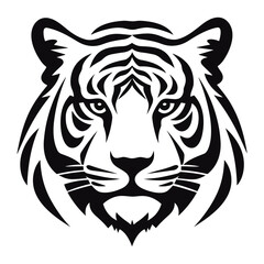 Vector Logo Illustration of Tiger Head. SVG