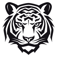 Vector Logo Illustration of Tiger Head. SVG