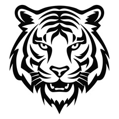 Vector Logo Illustration of Tiger Head. SVG