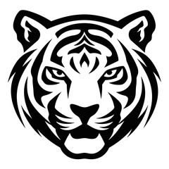 Vector Logo Illustration of Tiger Head. SVG