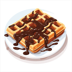 Delicious waffle illustration