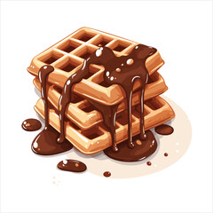 Delicious waffle illustration