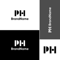 Letter PH, HP, PHP Logo Concept - obrazy, fototapety, plakaty