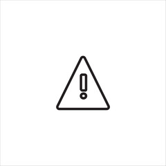 Set of Simple Traffic Warning Related Vector Line Icons. Contains Icons like Warning, Exclamation Mark, Warning Sign and more