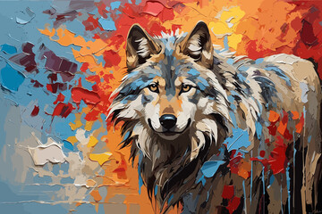Wolf Abstract Portrait