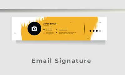Corporate business multi purpose email signature templates in yellow color