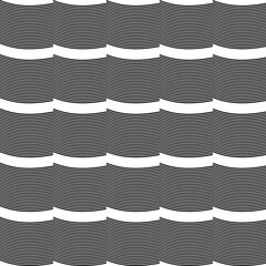 Cluster of striped curved plates