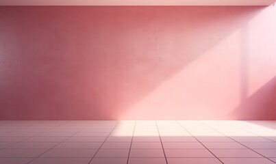 Beautiful Pink Background Image with Play of Light and Shadow,ai generated
