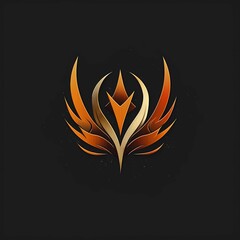 AI generated illustration of an intricate colorful logo on a dark background