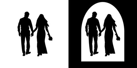 silhouette of a person in a suit
