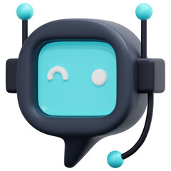 chatbot 3d render icon illustration