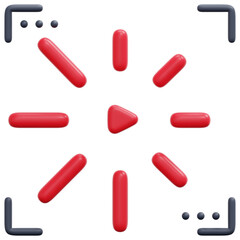 load 3d render icon illustration