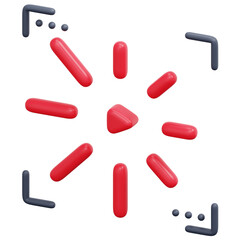 load 3d render icon illustration