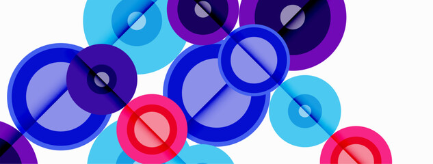 Circle trendy minimal geometric abstract background. Vector Illustration For Wallpaper, Banner, Background, Card, Book Illustration, landing page