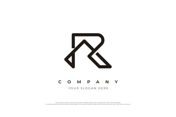 Initial Letter RA or AR Logo Design Vector