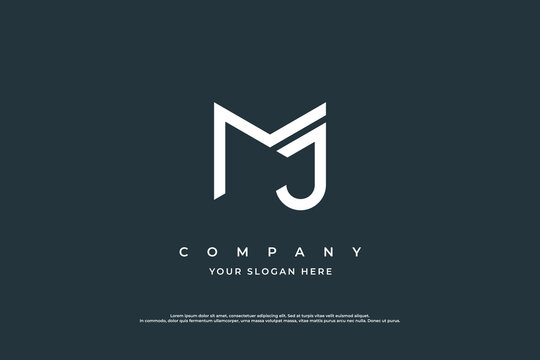 Initial Letter MJ Logo Design Vector