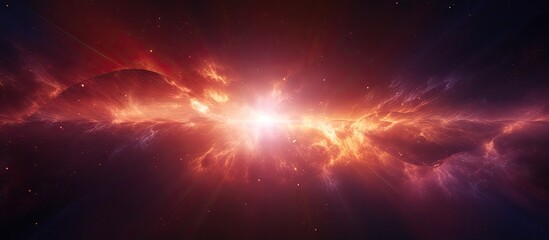 Space backgrounds filled with vibrant bursts of fiery explosions at incredible speeds - obrazy, fototapety, plakaty