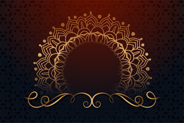 vintage style golden mandala pattern ethnic background design