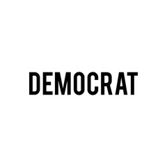 Fototapeta premium Digital png illustration of democrat text on transparent background