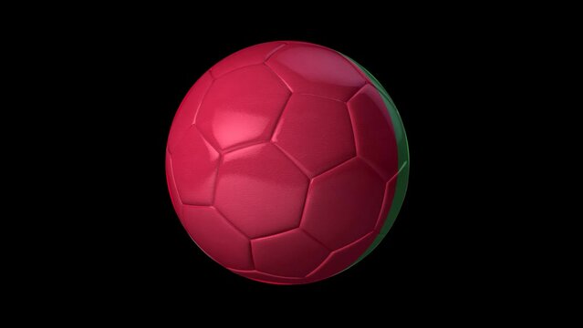 3D Animation Video of a Spinning Ball Icon with a Ball depicting the Country of Italy