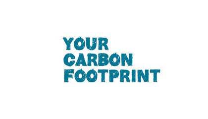 Digital png illustration of your carbon footprint text on transparent background
