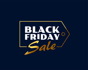 black friday golden sale tag background for business marketing