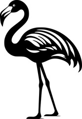 Hand-drawn Summer Vacation Flamingo Vintage Outline Icon