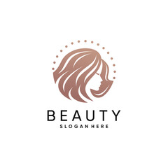 Beauty woman logo design for beauty salon with modern concept