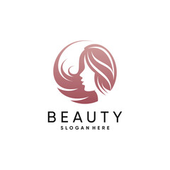 Beauty woman logo design for beauty salon with modern concept