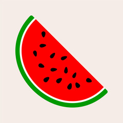 Watermelon Icon.  for mobile concept and web design. vector illustration