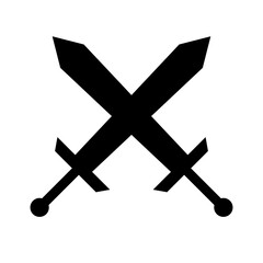 Battle silhouette icon. Duel or fight. Vector.