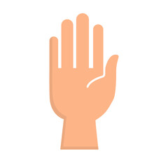 Flat design raise hand icon. Hand icon. Vector.