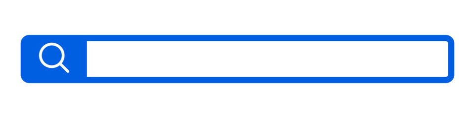 Blue Internet search bar. Search box. Vector.