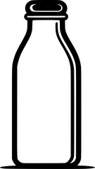 Hand-drawn Milk Bottle Vintage Outline Icon