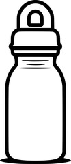 Hand-drawn Water Bottle Vintage Outline Icon