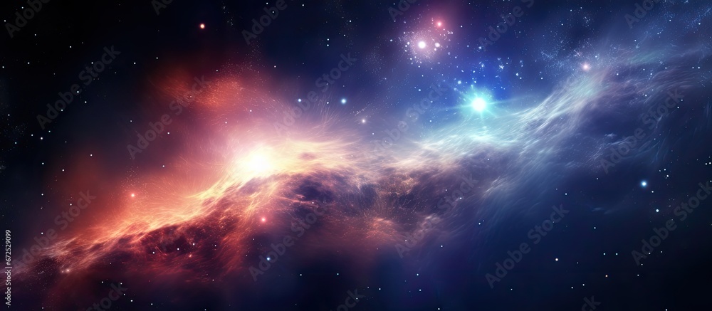Wall mural ai provided elements for this image featuring stars from a planet and galaxy in an open space