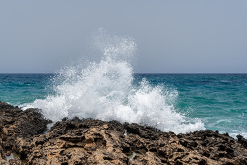 waves on the rocks