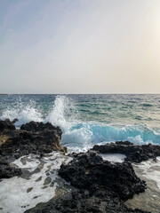 waves and rocks