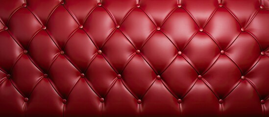 Red toned genuine leather upholstery serves as the ideal backdrop for an opulent and exquisite decorative touch