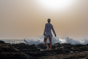 woman at the beach