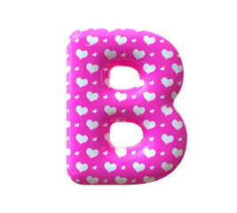 Pink balloon letter B