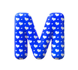 Blue balloon letter M