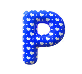 Blue balloon letter P