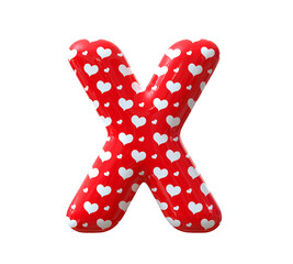 Red balloon letter X